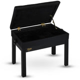 V-TONE Banquette de piano et de Craviers avec rangement, noire