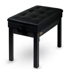 V-TONE Banquette de piano et de Craviers avec rangement, noire