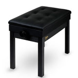 V-TONE Banquette de piano et de Craviers avec rangement, noire