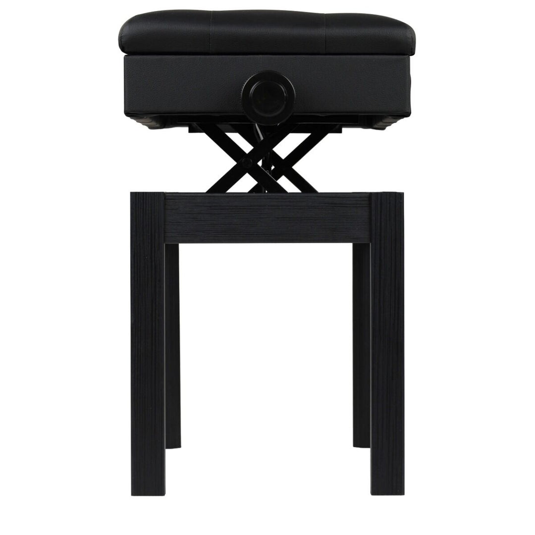 V-TONE Banquette de piano et de Craviers avec rangement, noire