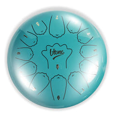 Tongue Drum 12" Cyan avec housse (13 notes gamme de C)