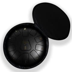 Tongue Drum 8" noir avec accessoires (11 tons)