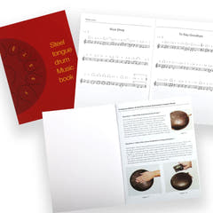 Tongue Drum 8" noir avec accessoires (11 tons)