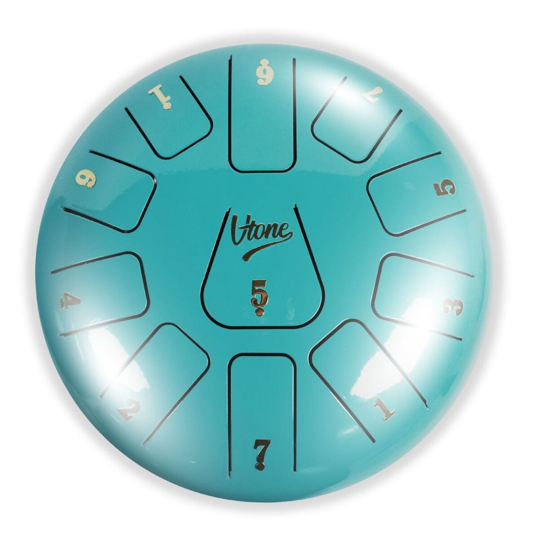 Tongue Drum 8" Cyan avec sac (11 notes gamme de Do)