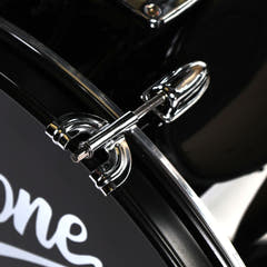 V-TONE VD KIT PRO Set de batterie acoustique – Noir avec Baguettes de Baterie & tabouret de batterie
