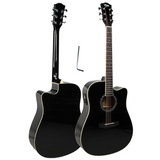 V-TONE VEAG1 CE BK guitare électro-acoustique 4/4 dreadnought cutaway noire