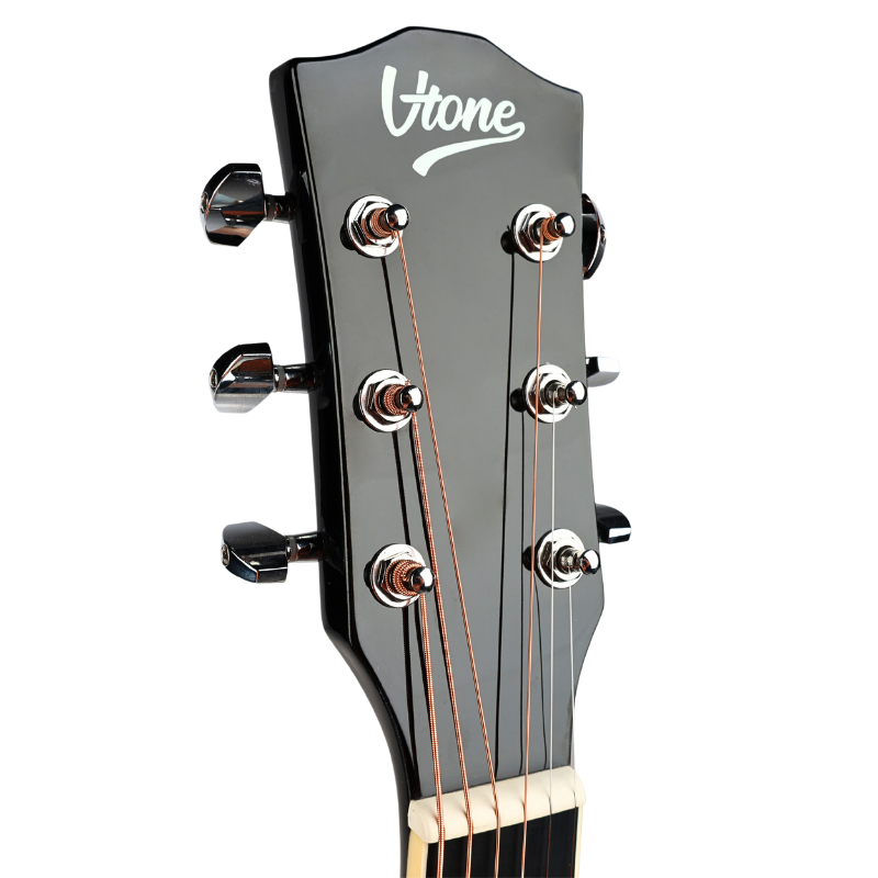V-TONE VEAG1 CE BK guitare électro-acoustique 4/4 dreadnought cutaway noire