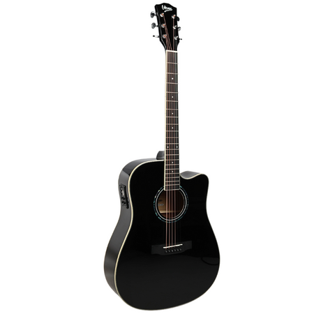 V-TONE VEAG1 CE BK elektro-akustisk guitar 4/4 dreadnought cutaway sort
