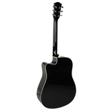 V-TONE VEAG1 CE BK guitare électro-acoustique 4/4 dreadnought cutaway noire