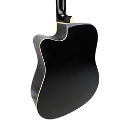 V-TONE VEAG1 CE BK guitare électro-acoustique 4/4 dreadnought cutaway noire