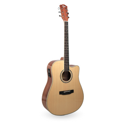 V-TONE VEAG1 CE NT Guitare électro-acoustique 4/4 Dreadnought Cutaway – Naturel