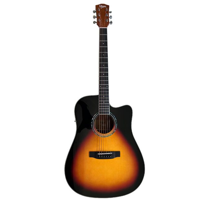 V-TONE VEAG1 CE VS guitare électro-acoustique 4/4 dreadnought pan coupé sunburst