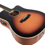 V-TONE VEAG1 CE VS guitare électro-acoustique 4/4 dreadnought pan coupé sunburst