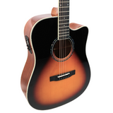 V-TONE VEAG1 CE VS guitare électro-acoustique 4/4 dreadnought pan coupé sunburst