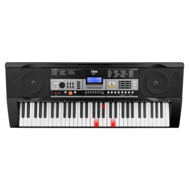 V-TONE VK-500 61L Craviers – 61 touches avec fonction d'apprentissage LED pour enfants et débutants