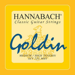 Hannabach Cordes pour Guitares classiques Series 725 Medium/High Tension Goldin - Set de 3 basses (7257MHT)