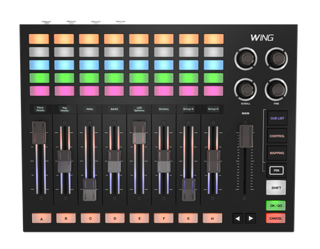 Wolfmix WING – Console d’éclairage DMX professionnelle et extension W1