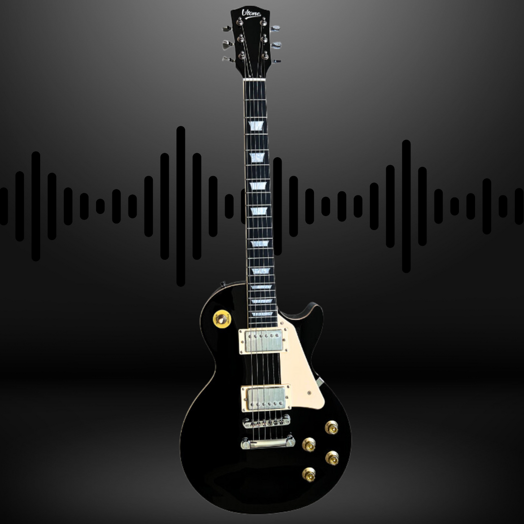 V-TONE VLP1 BK Guitares électrique 4/4 Les Paul HH – Black Gloss