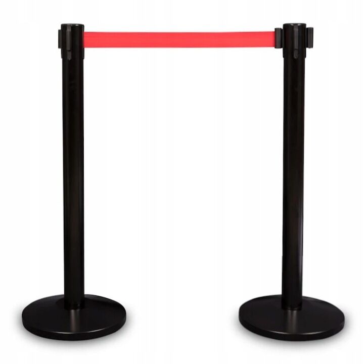 Poteaux de délimitation 2 pièces – Noir/Rouge