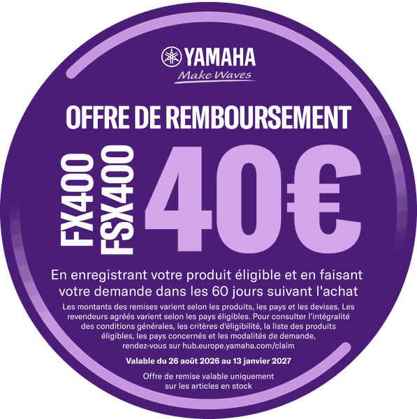 Offre de remboursement Yamaha : recevez 40 € – voir comment