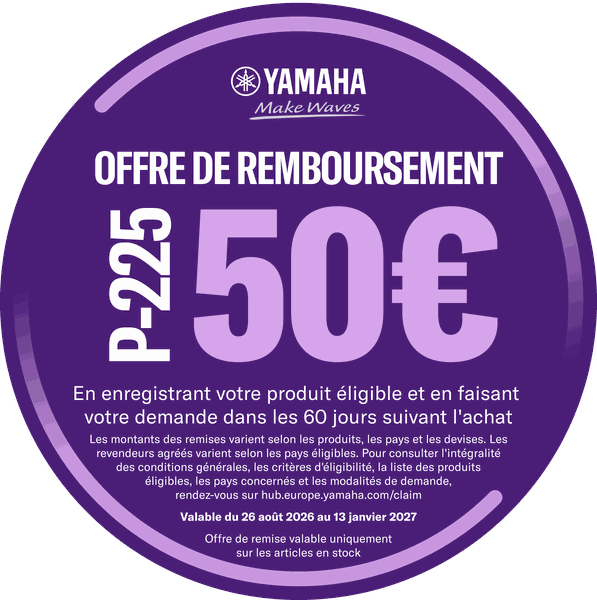 Offre de remboursement Yamaha : recevez 50 € – voir comment