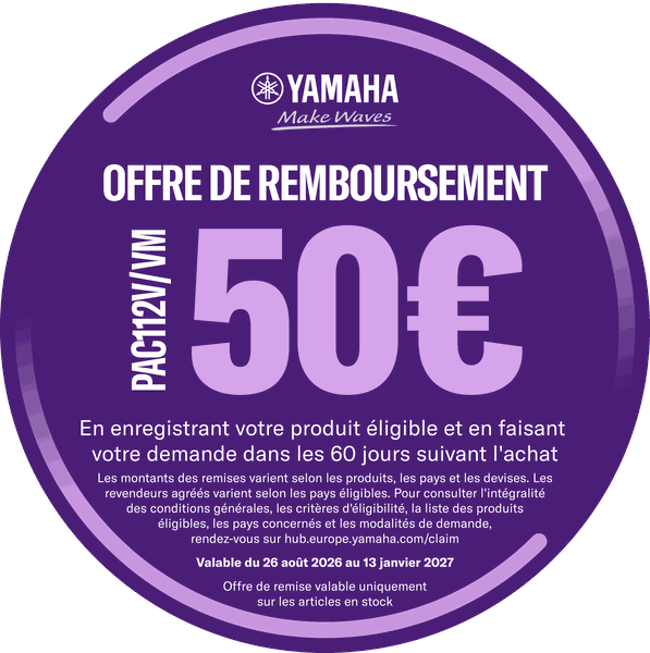 Offre de remboursement Yamaha : recevez 50 € – voir comment