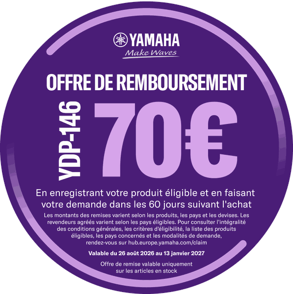 Offre de remboursement Yamaha : recevez 70 € – voir comment